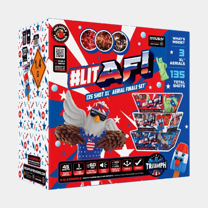 #litAF®! 135 Shots XL® Aerial Finale Set® - Image 3